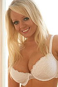 Hannah Claydon strips down to her bra and knickers
