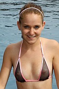 Teen cutie Sadie Grey gets horny at the pool