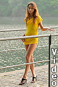 Bold Nubile Inna Blossom masturbates outdoors against a tree