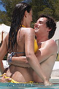You are underwater (with goggles obviously) and you are watching a hot young couple have real sex!